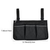 Wheelchair Side Storage Bag Cycling Pockets Stroller Bag for Sundries Wallet Snacks Storage Use with Reflective Strip