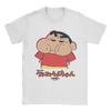Crayon Shinchan Tshirt Unisex Unisex Cute Anime Unisexga Vintage Pure Cotton Tees Round Collar Short Sleeve T Shirt Gift Idea Tops