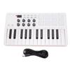 MIDI Keyboard Controller with Bluetooth Portable 8 RGB Backlit Drum Force for Music Production and Recording 25-Key Connectivity, Design, Pads,