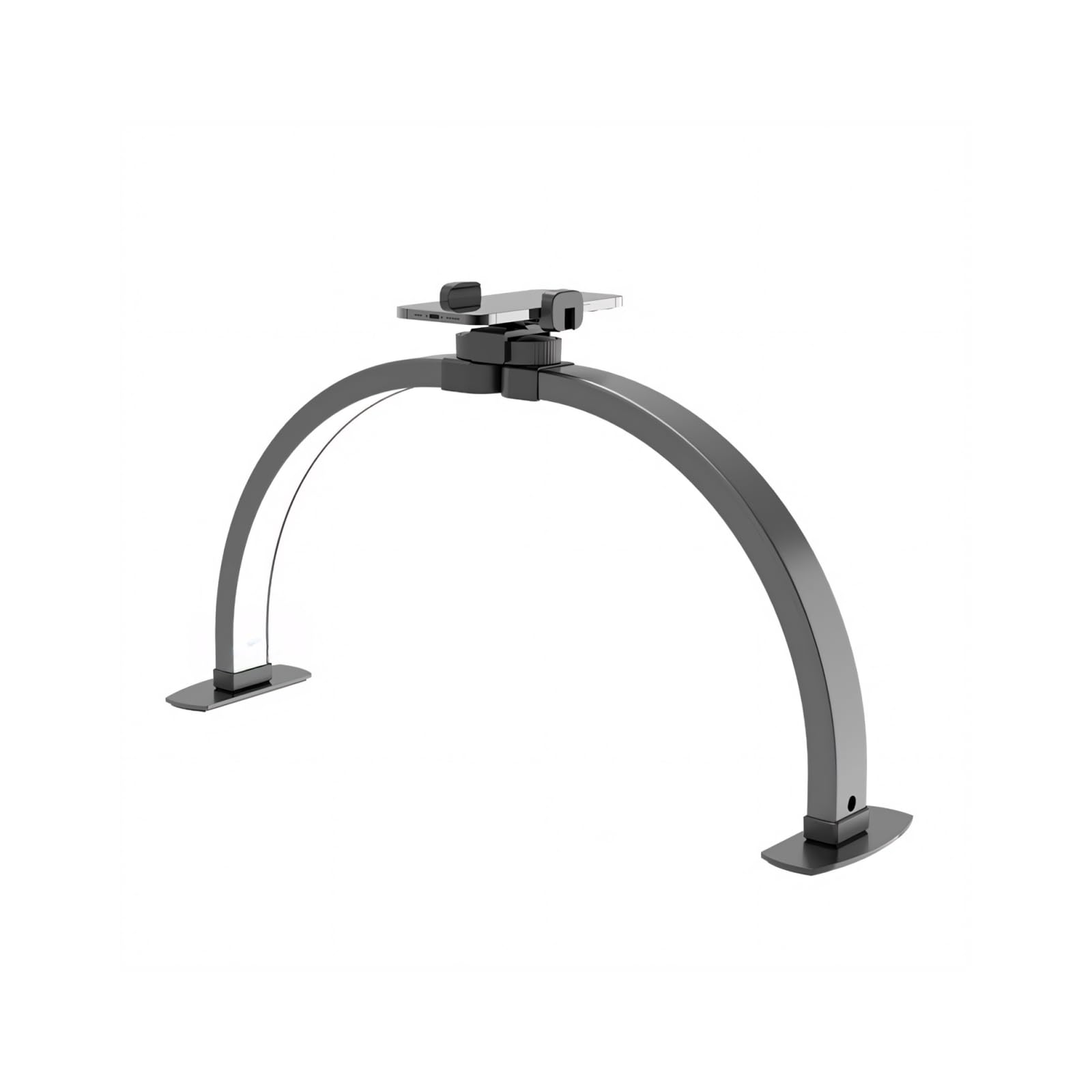 

MSHUIING Half Moon Light, Foldable Desktop LED Lamp with 10 Brightness Settings, 308 LED Chips (3000-6000k), Smartphone Holder, and Smartphone Holder