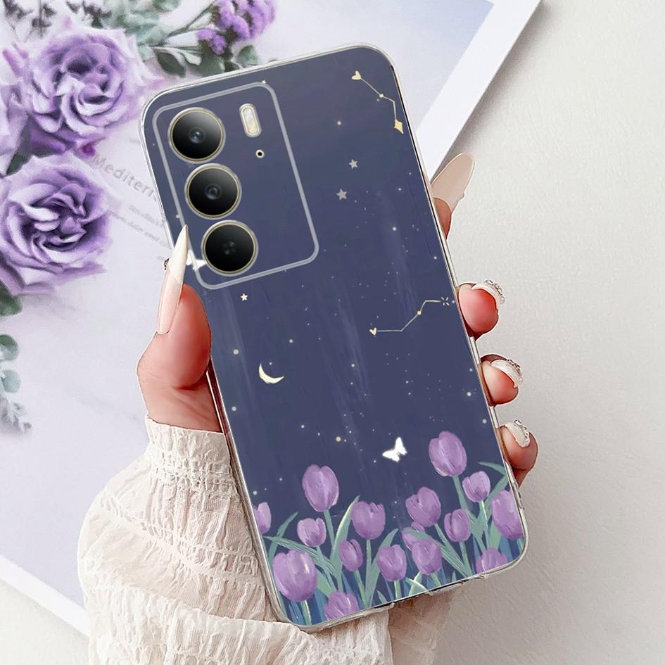 Für Realme C75 Hülle 2024 Niedlicher Löwe Marmor Panda Weiches Silikon Klares TPU Handy Rückseite Schutzhülle Für Realme C75 4G C 75 Coque