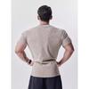 Men Solid V Neck T Shirt Short Sleeve Stretch Casual Workout Top For Daily And Gym Wear