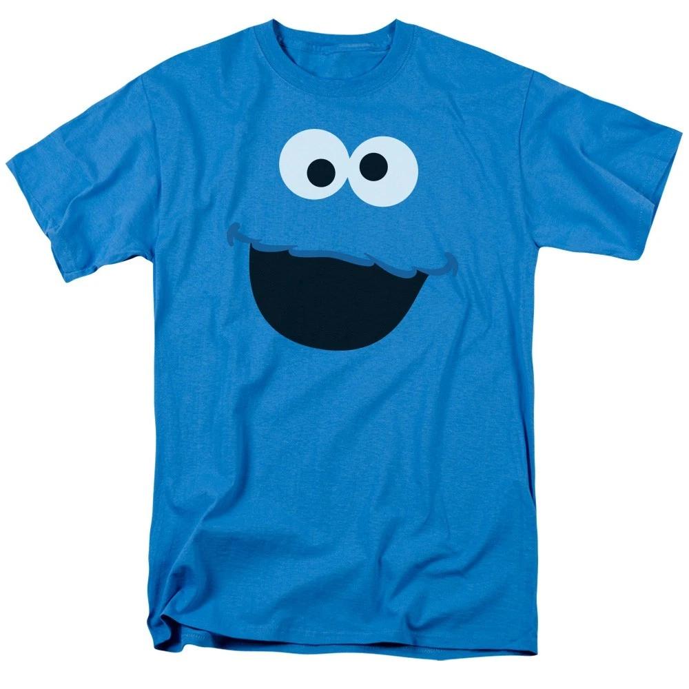 SESAME STREET COOKIE MONSTER FACE Licensed Adult Graphic Tee Shirt SM-3XL S