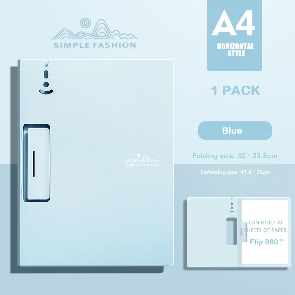 with Metal clip A4 File Folder Dual-use Writing Pad Fashion Test Paper Storage Organizer  Office