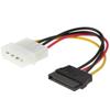 4 Pin Male IDE Molex to 2 SATA 15Pin Female Power Y Splitter Cable SATA 15Pin to Molex 4Pin Adapter for PC HDD SSD CD-ROM