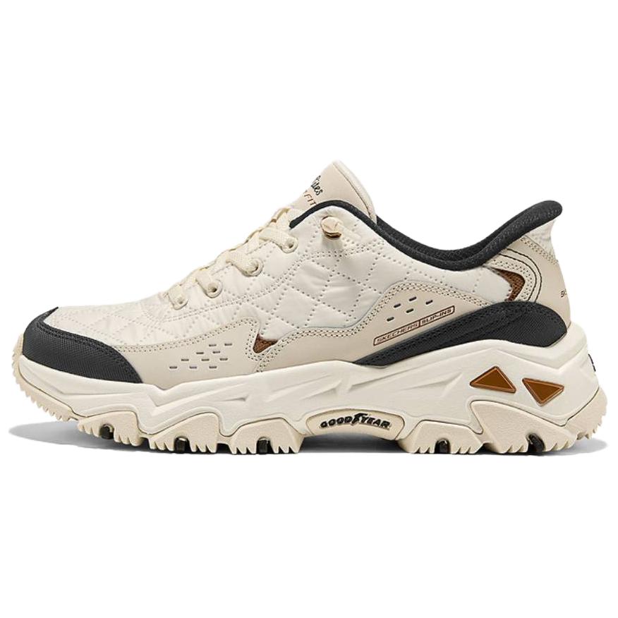Skechers DLites Hiker Cloud Technology Comfortable Durable Wear-Resistant Supportive Rebound Hiking Shoes Women hiking shoes Beige Black 180114-NTBK 37