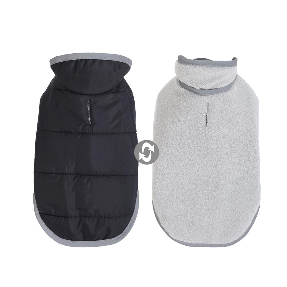 Reflective Dog Jacket Autumn Winter Reversible Puppy Clothes for Small Medium Dogs Cats Waterproof Chihuahua Coat Pet Outfits