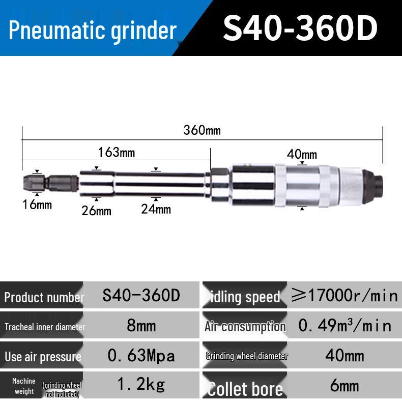 Xuanshidun S40 Tire Repair Handheld Pneumatic Grinder