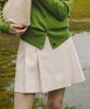 OBER GOLF High-Waisted Pleated Skirt (Cream)
