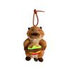 Cartoon Cheese Marmot Doll Plush Toy Hamburger Bread Little Mouse Food Doll Bag Hanging Gift