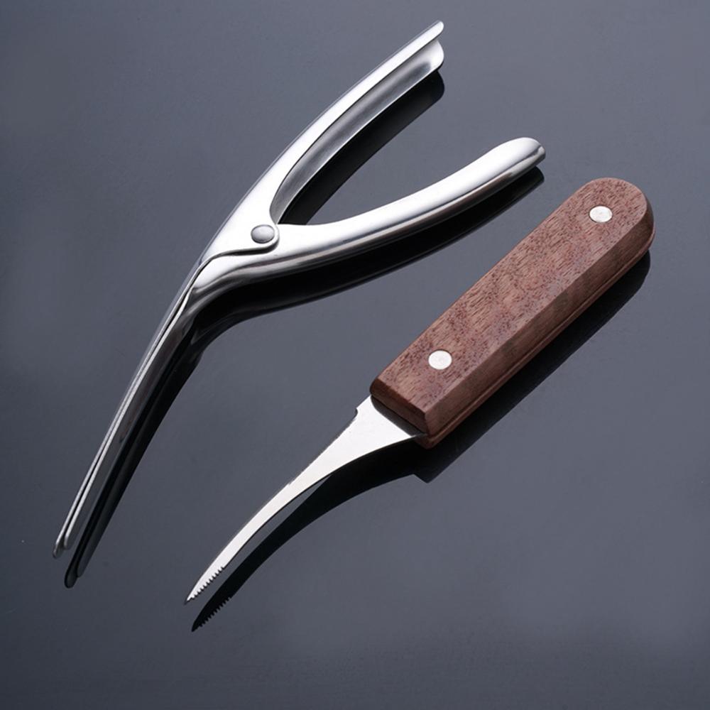 Steel Manual Cooking Prawn Peeler Lobster Shell Opener Shrimp Thread Knife Shrimp Deveiner Tool