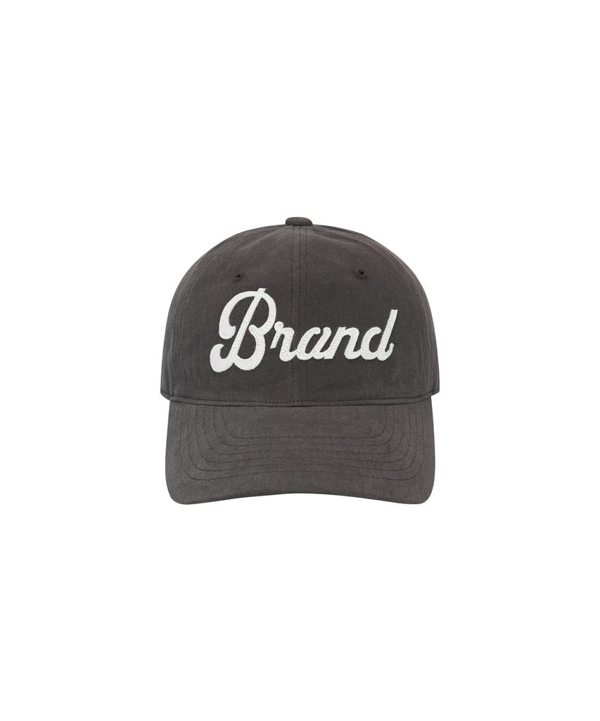 Beleudeunua Washed Cotton Embroidered Ball Cap (Brown)