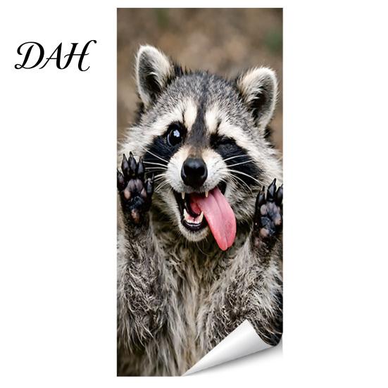 Easy Application Decals Fun Animal Trash Can Stickers, Self?Adhesive Bin for Outdoor Creative Covers Garbage Can, Mailbox Storage Box Yard