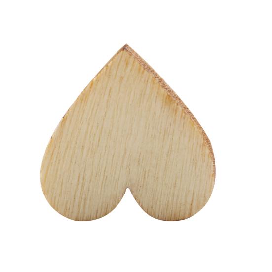 100 Pcs Wood Love Heart Shape Buttons Table Scatter Craft DIY Wedding Decor