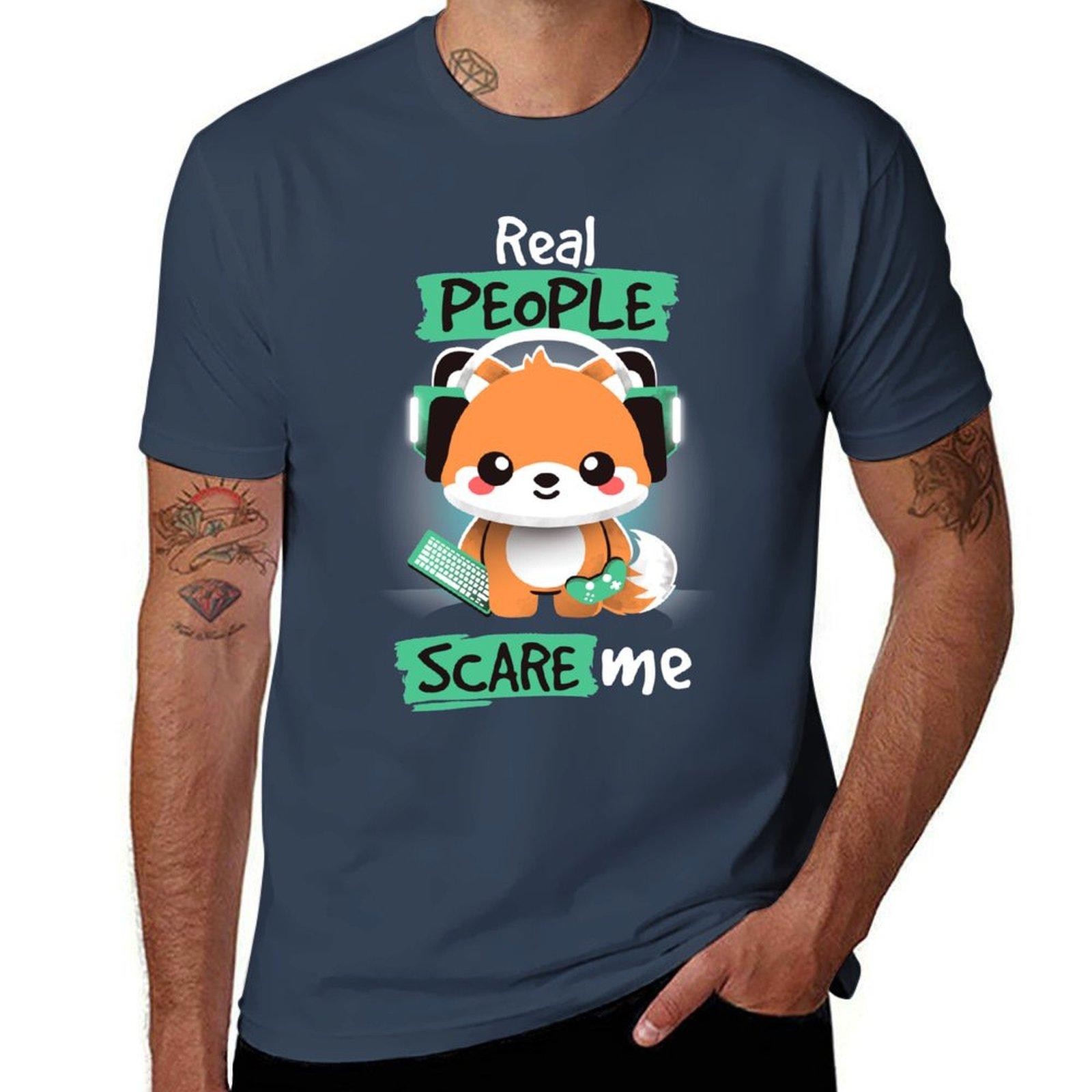 Real People Scare Me Tshirt Plus Size Lightweight Top S