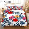 Schöne Blumen Bettwäsche Kollektion Blumen Bettbezug Kollektion 3D Bettwäsche Digitaldruck Queen Size Modisches Design