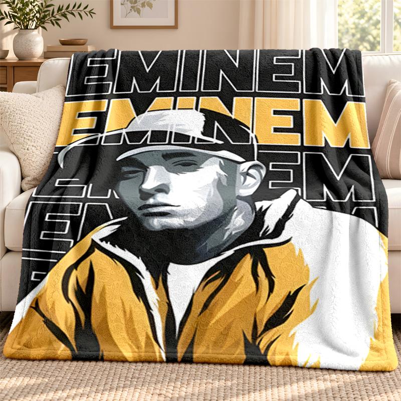 Eminem blanket Flannel Blanket Soft Cozy Plush Throw for Sofa Bed Lightweight Home Decoration Outdoor camping