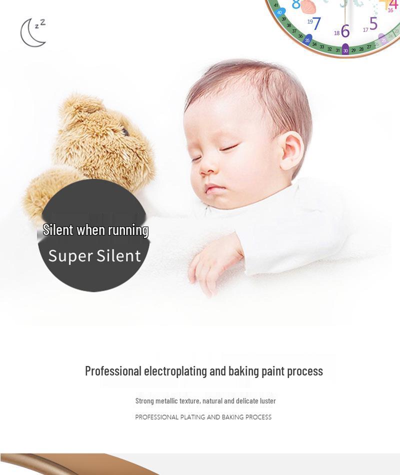 [8 inches 20cm] Silent Creative Children's Wall Clock for Living Room or Kids' Room