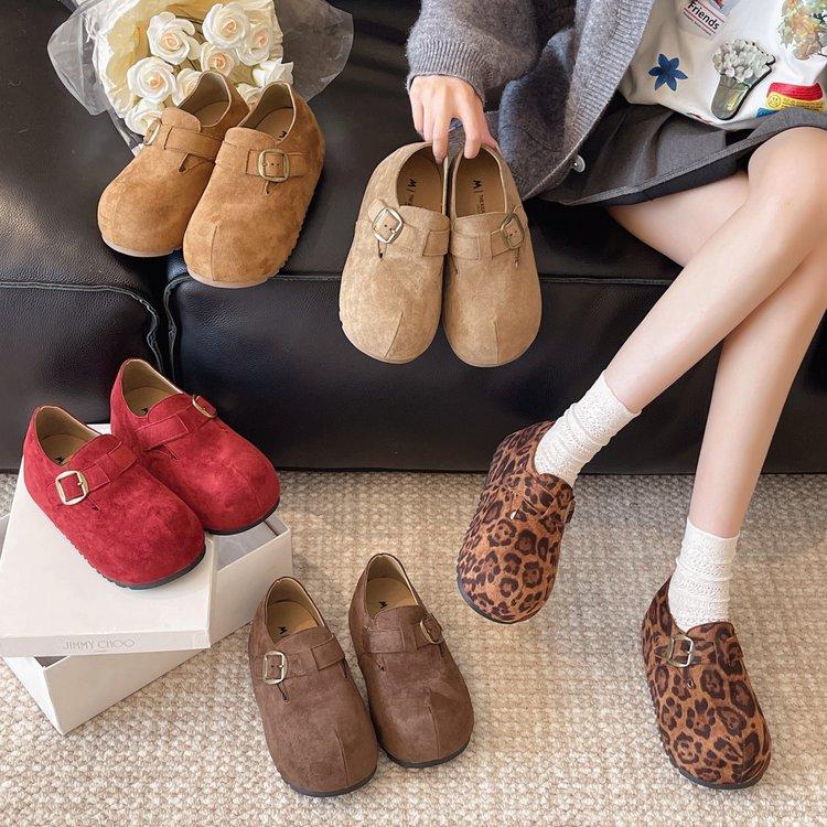 [Ushilai] 2025 autumn new kapibara platform heightening boken shoes women's fashion round head casual shoes