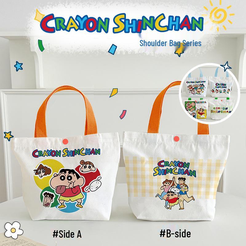 Cartoon Crayon Shin-chan Canvas Tote Bag for Kids & Women