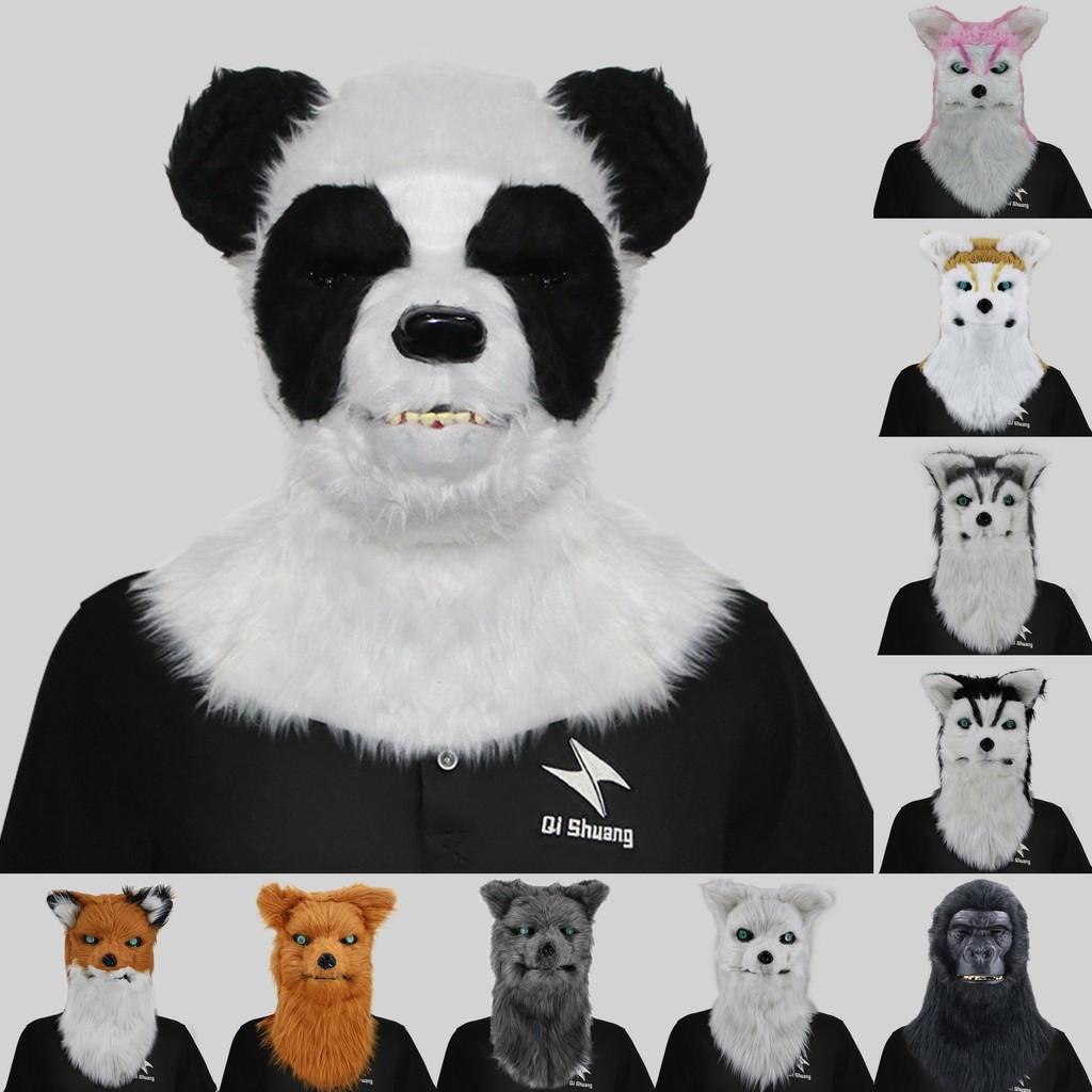 Funny Creative Mouth-opening Animal Head Mask For Costume Parties Halloween Celebrations