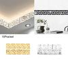 Hollow Acrylic Wall Mirror Sticker With Self Adhesive For Living Room Bedroom Edge Strip Corner Line Building Border Home Decor