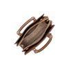 Michael Kors Mk Sheila Ciondolo Logo Classico Borsa Tote con Zip Borsa della Spesa Tela Rivestita a Mano a Spalla Crossbody Piccola 35S3G6HS5B-BROWN