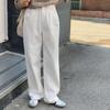 Open Run AbaSSo Women S Simple Plain Wide pantS Autumn