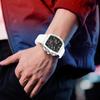 FOXBOX Men Watch Luminous White Silicone Waterproof Quartz Watch For Men Fashion Analog Digital Alarm Chronograph Montre Homme