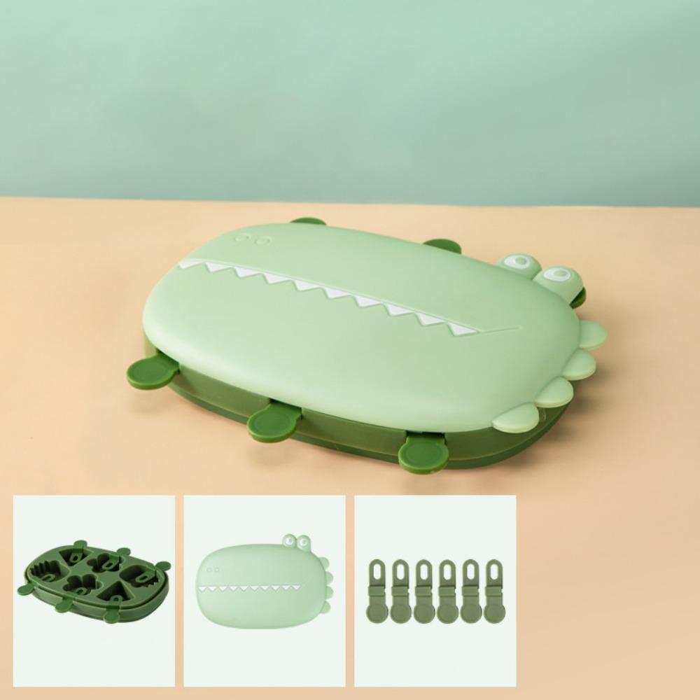 Dust Cover Ice Candy Maker 6/8 Cavity Ice Pop Molds Cartoon Silicone Ice Cream Mold  Kid Style C