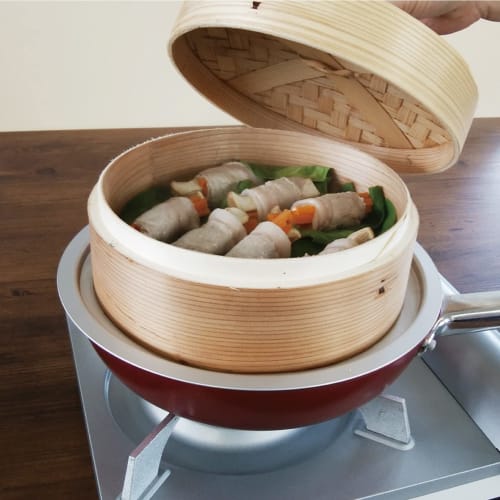 Hokuriku Aluminum Chinese Steamer Stand, 18cm (Fits steamers with an outer diameter of 10-15cm), Lightweight Aluminum, Made in Japan. This Chinese ste