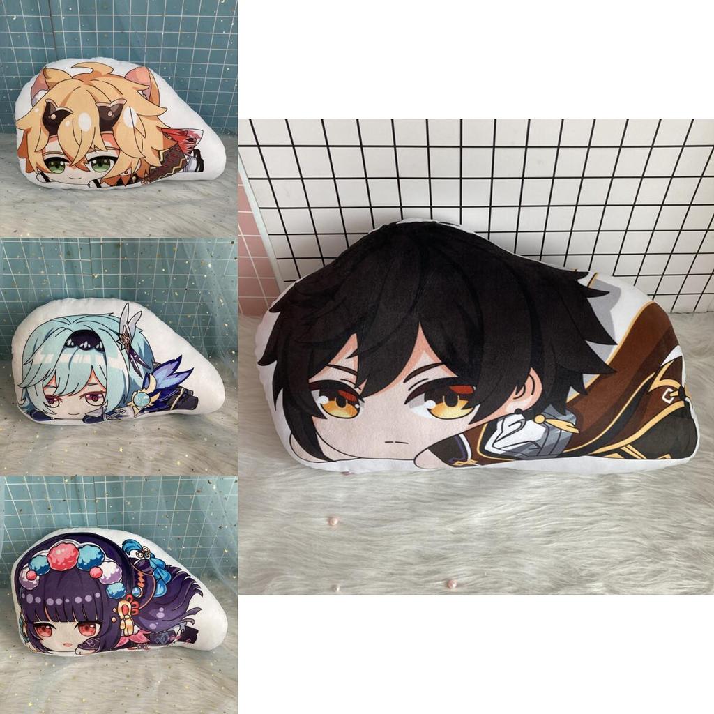 Cute Genshin Impact Zhongli Nilou Sucrose Sleepy Plush Doll Cushion Pillow Xmas Gift