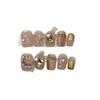 Christmas Nail Art Wear Nail Handmade Light Luxury Style Cute Wish Christmas Tree Ribbon Bow Handmade Manicure