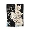Goku Collage Flannel Blanket DBZ Japanese Anime Awesome Throw Blankets for Home Hotel Sofa 125*100cm Plush Thin Quilt,