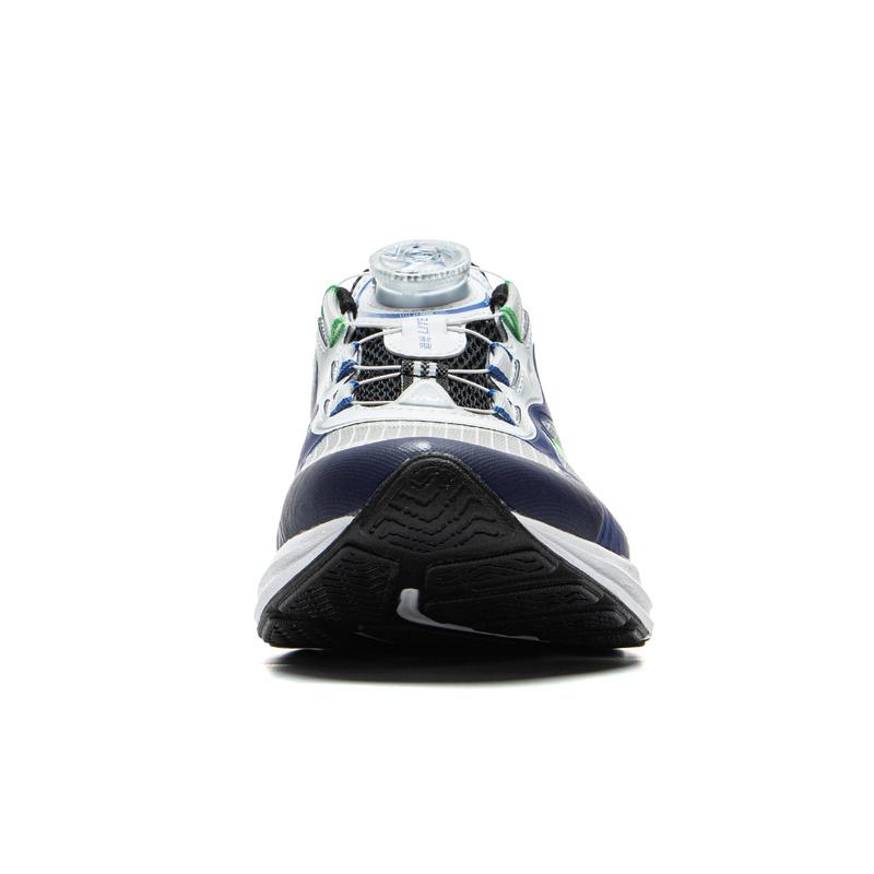 Li Ning Kids PU Versatile Comfortable Non-Slip Wear-Resistant Low-Top Running Shoes Men Running Shoes White Blue Green YKFV040-5