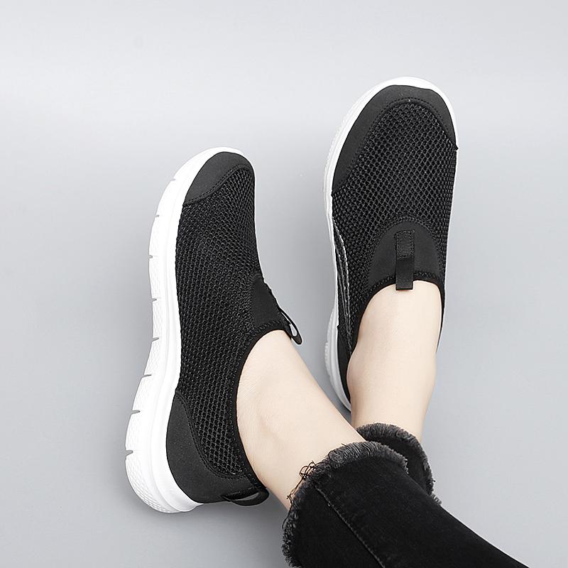 Fashion Women Casual Shoes Mesh Summer Breathable Sneakers Flat Shoes Lady Zapatos Mujer Flat Platform Light Leisure Women Flats Loafer