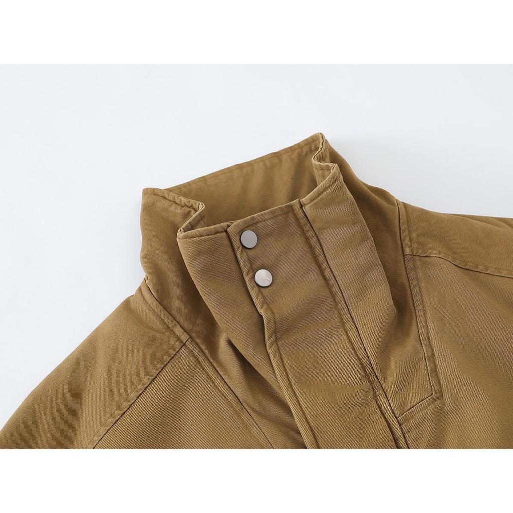 FORN3 Men's Winter Cotton Pilot Jacket with Stand Collar, American Retro Style, N1705