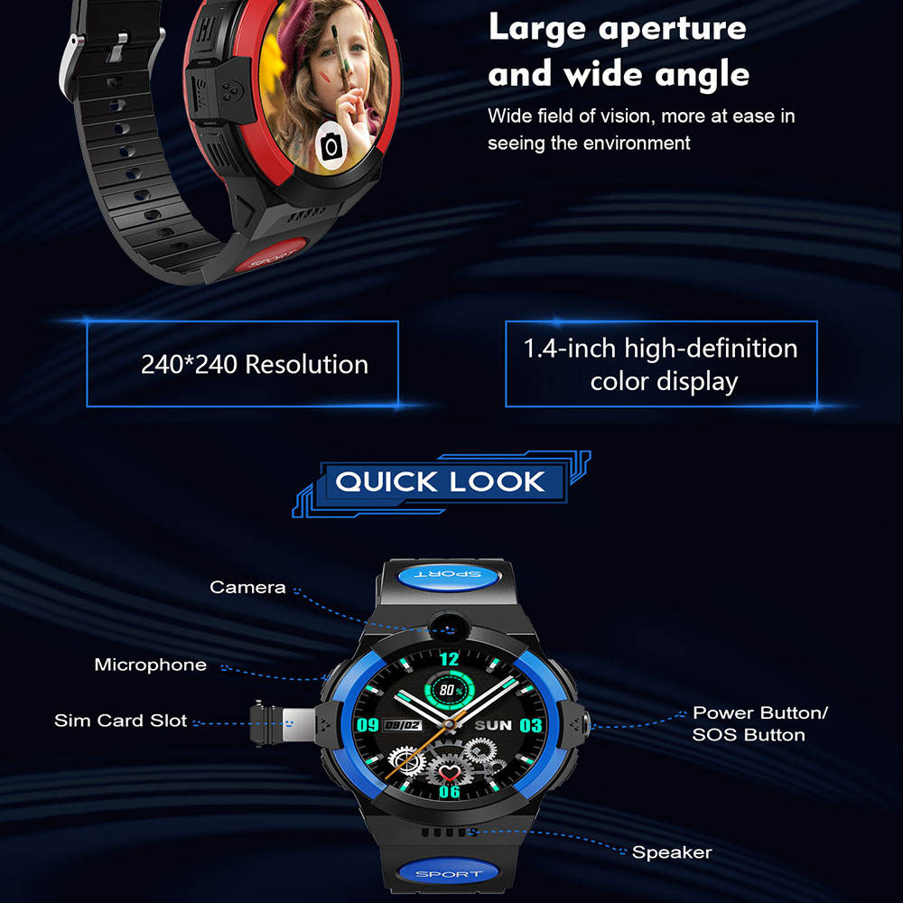Hot LT32 Kid SmartWatch 4G SOS Video Call LBS GPS Wifi Location Sim Card Smart Watch Compass Sleep Tracker IP67 Waterproof