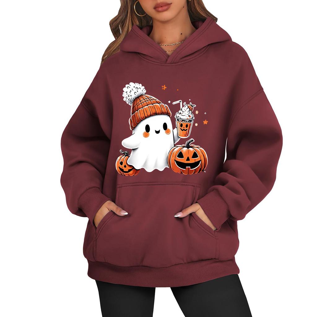 Women's Fashionable Daily Versatile Casual Hooded Sweatshirt, Daily Long Sleeved Patch Top Sweatshirt