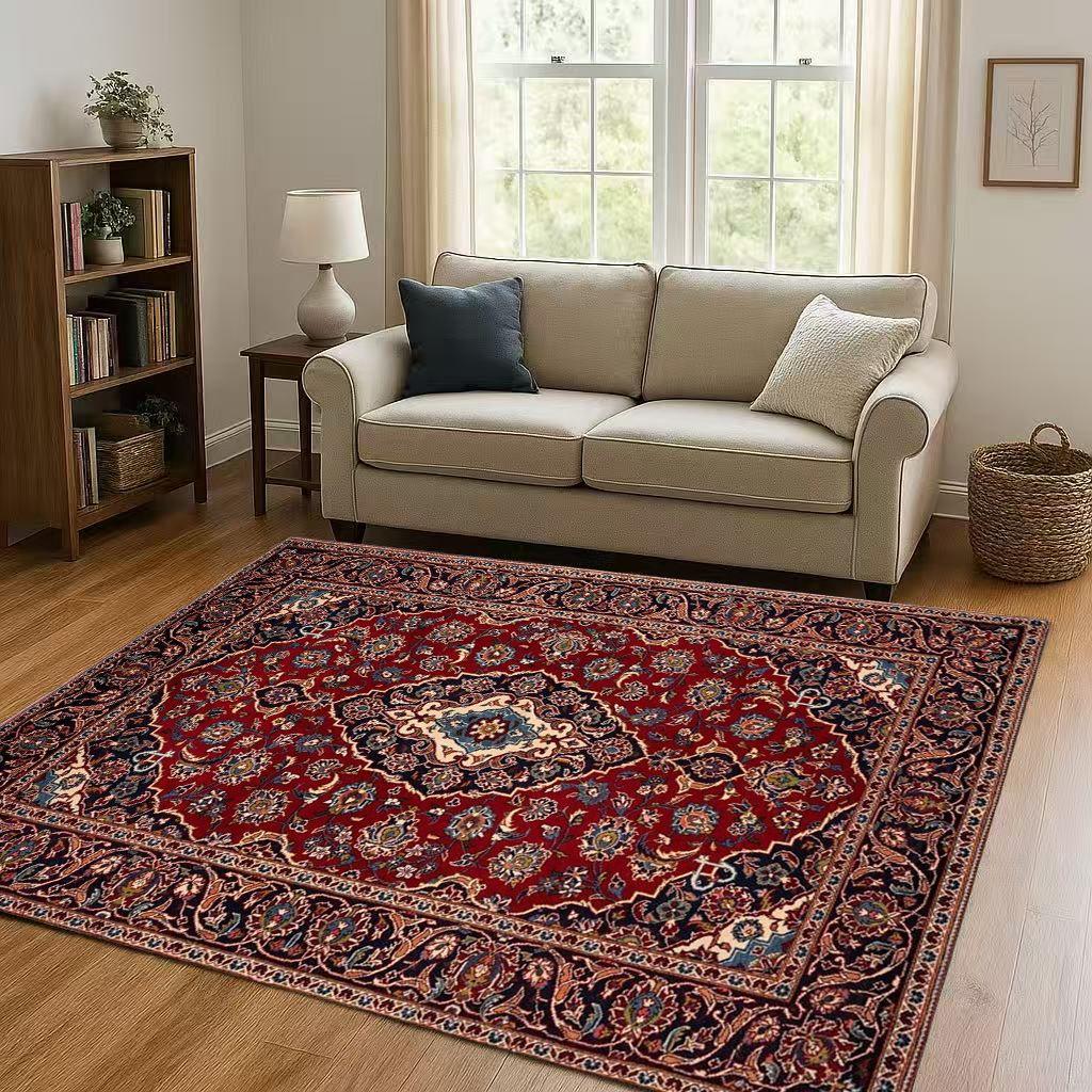 Luxurious Turkey Persian Bohemian Living Room Non-Slip Area Rug Soft Carpet for Bedroom and Sofa ,Easy Clean Home Decor Doormat