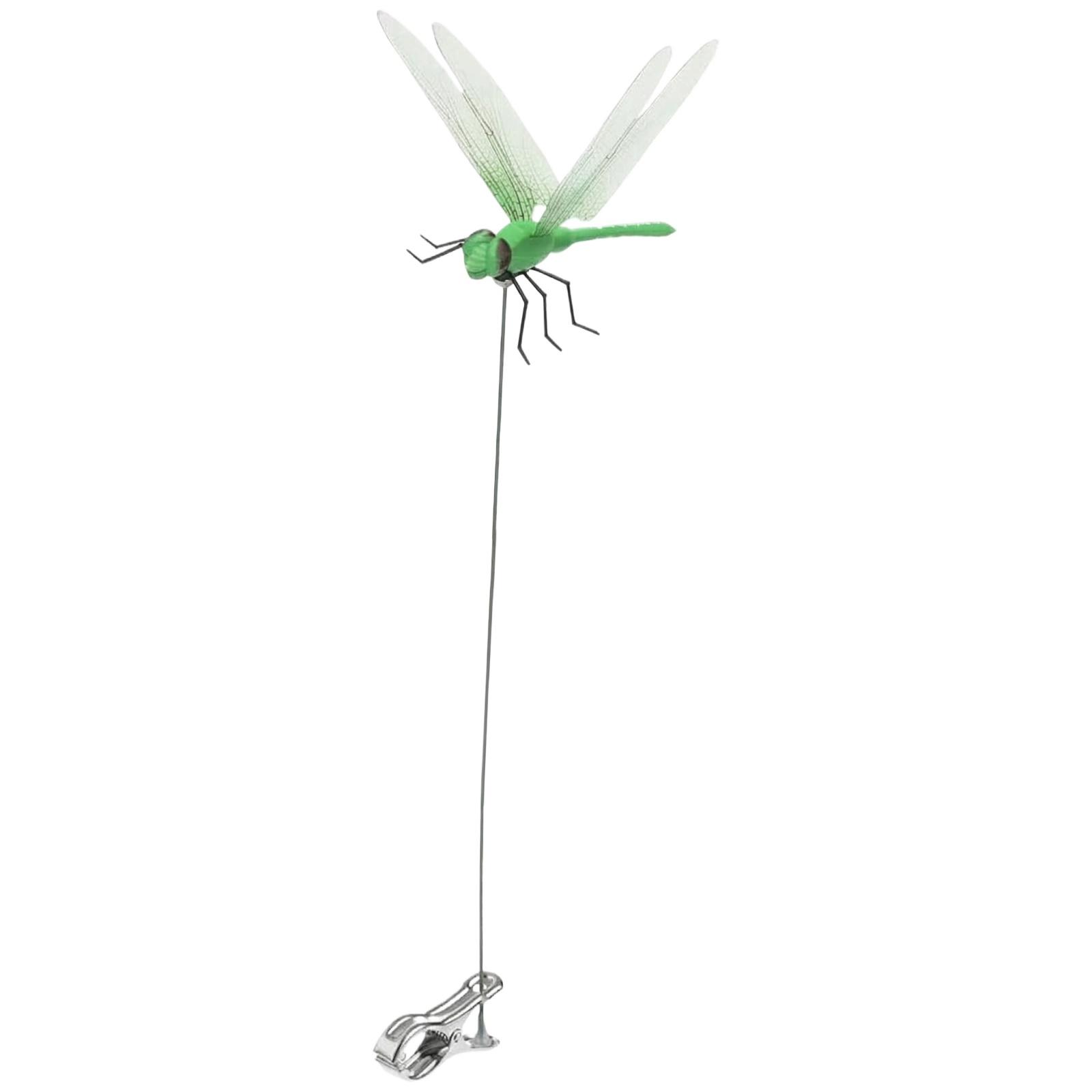 Fake Dragonflies Clip, 3D Dragonflies Garden Decorative Clips, Dragonflies Garden Ornaments, Patio Decoration Dragonflies Stakes With Sticks And Clip One Size
