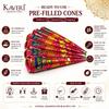 Kaveri Natürliche Henna Mehandi Kegel Für Hand- und Haarkunst Traditionelle Rajasthani Paste Für Brauthochzeitsgebrauch 24er Pack
