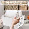 3Pcs Retractable Organizer Stackable Plastic Storage Boxes with Handles Multipurpose Drawer Organizer for Closet Pantry Cabinet