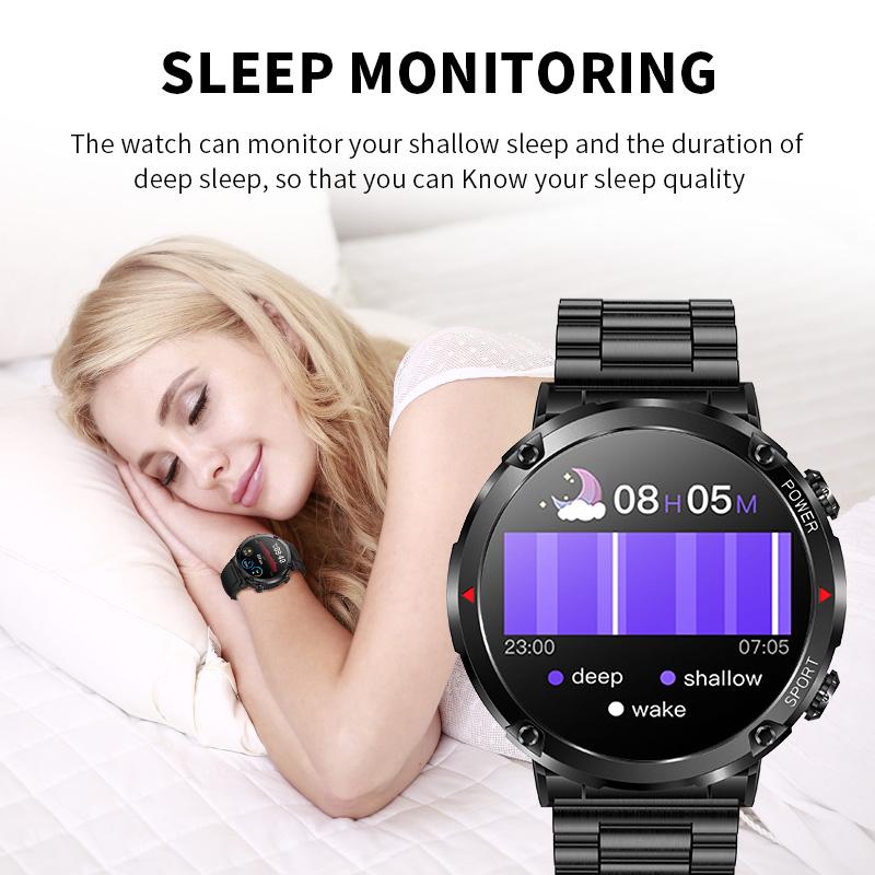 Men Smart Watch Bluetooth Call Watch Sports Fitness Tracker Wristwatch IP68 Waterproof 600 MAh Battery Smartwatch Man
