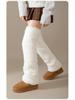 Women's Coral Fleece Over-the-Knee Socks - Warm Velvet-Enhanced Knee Pads & Leg Warmers for Autumn/Winter.