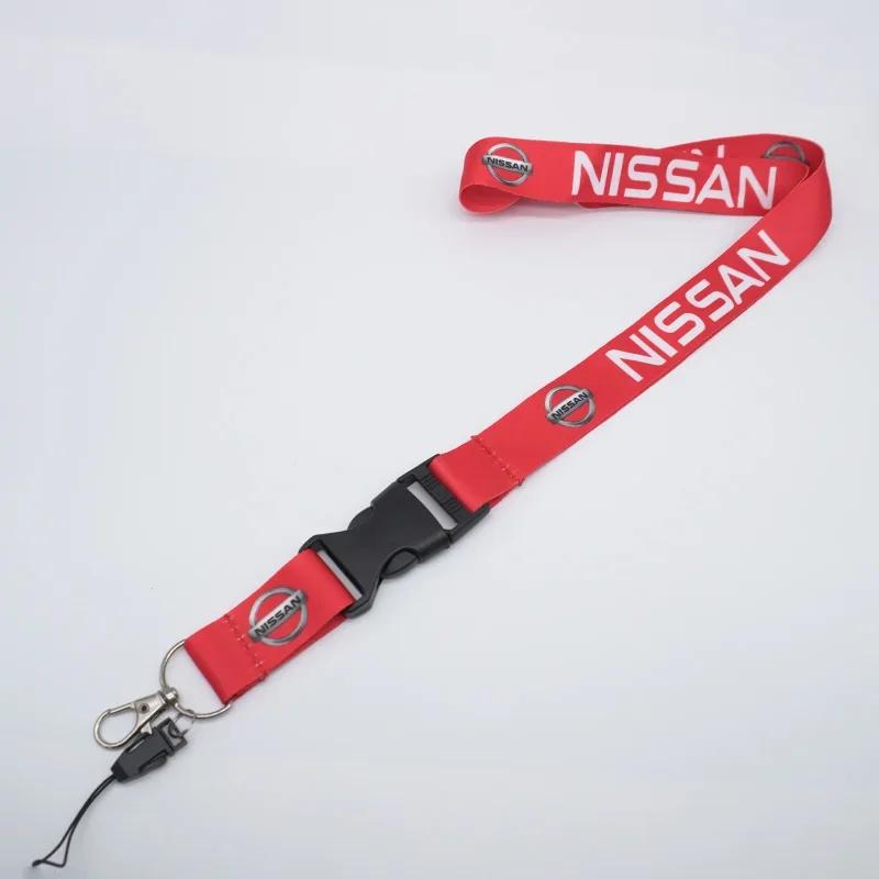 Lanyard Nylon for Nissan Car Logo Key Pendant Holder Phone Sling Keychain Sylphy Qashqai J11 Teana Note Juke GTR X-trail Murano Rvzc6