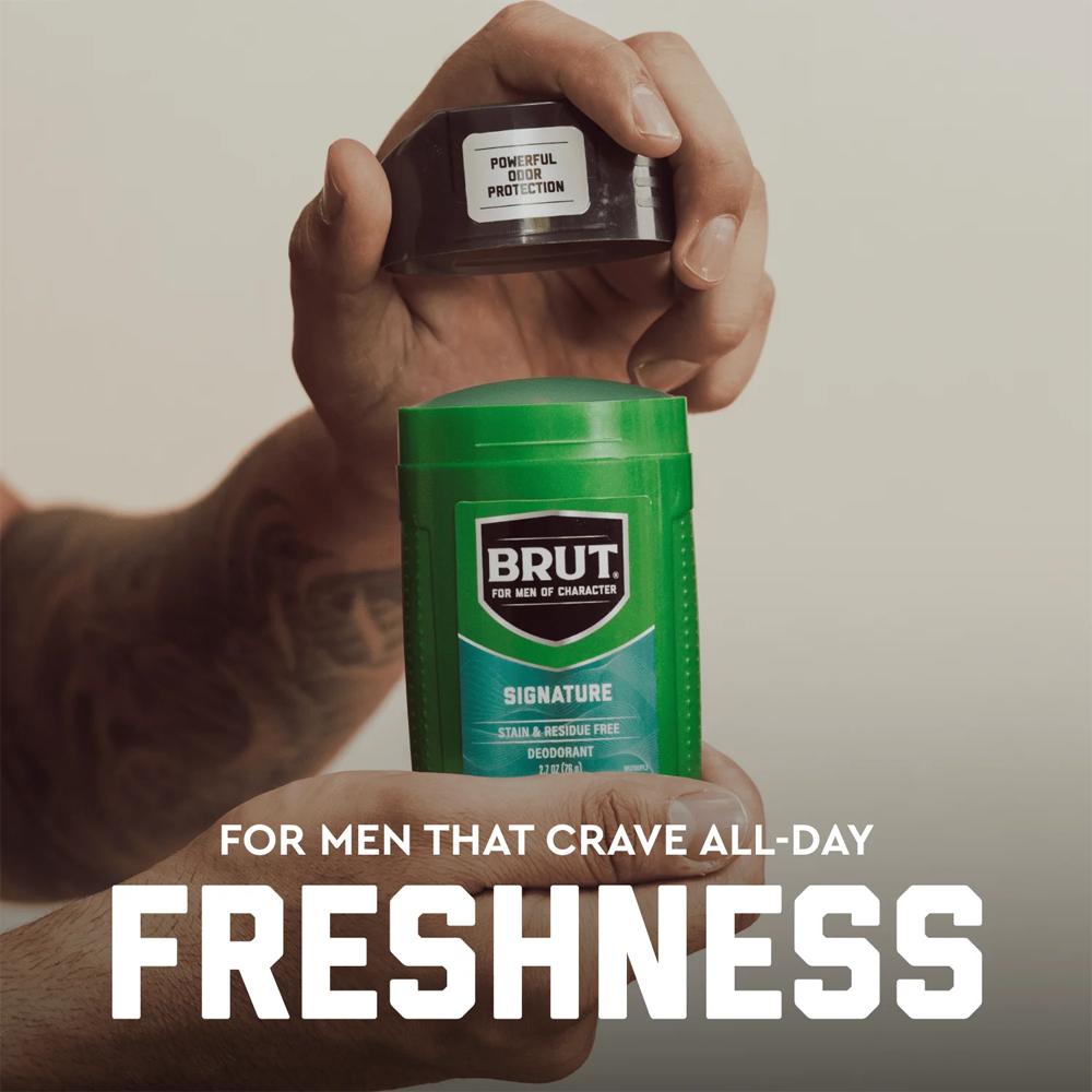 Stick Deodorant for Men Without Marks Signature Deodorant Brut 76 G