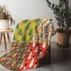 Festive Holiday Throw Blanket Cozy Christmas Scene Flannel Fleece Warm Soft Home Decor Gift Xmas Winter Decorating