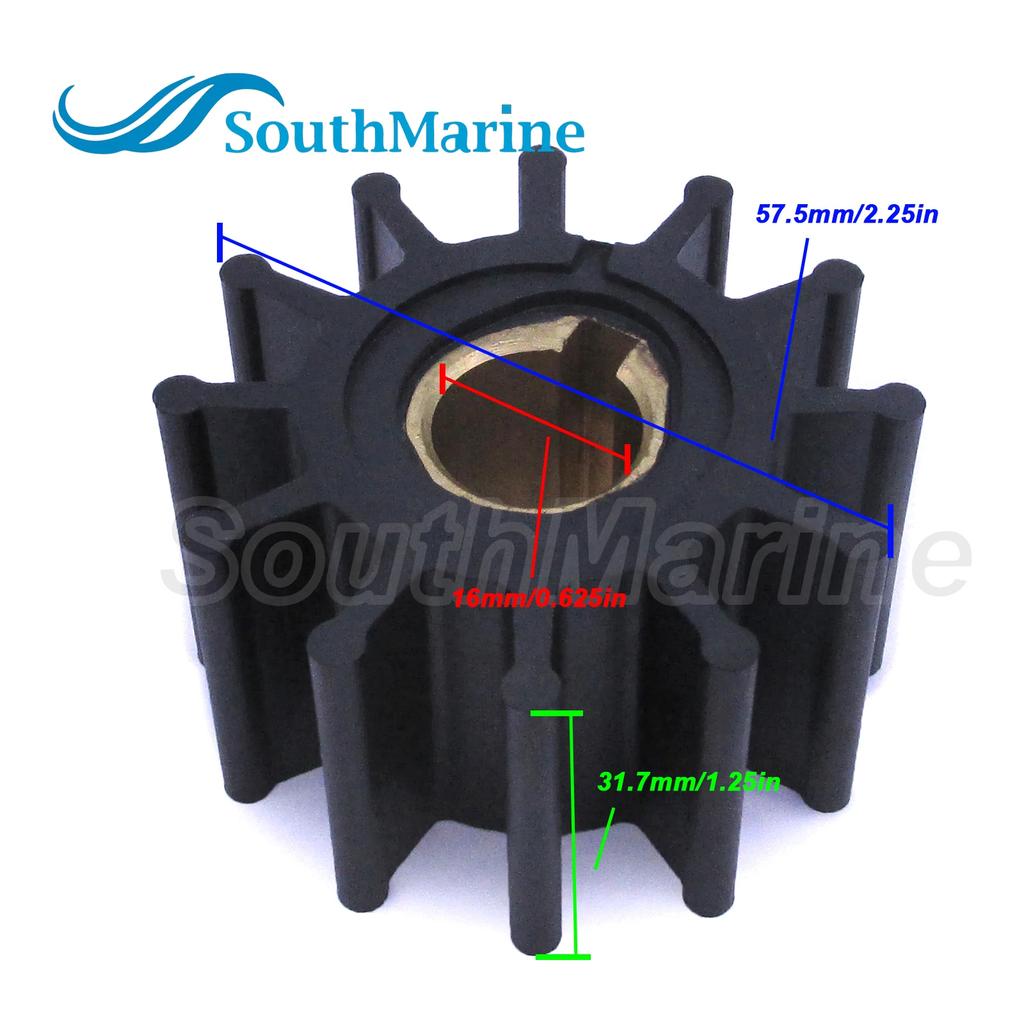 Flexible Water Pump Impeller 4568-0001 1427-0003 2877-0001 18-3075 for Jabsco / 09-801B for Johnson / 875575-3 831182 for Volvo