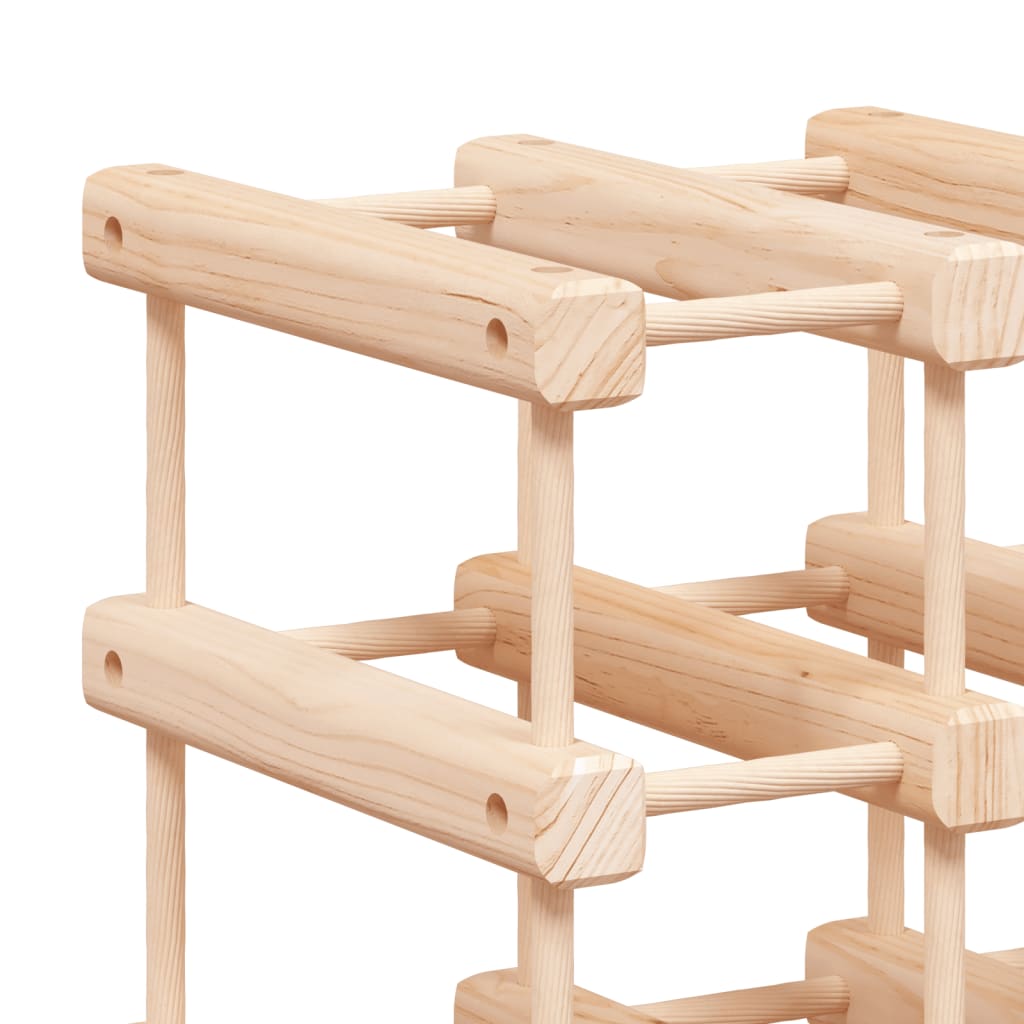 Wine Rack for 72 Bottles 90.5x23x90.5 Cm Solid Pine Wood